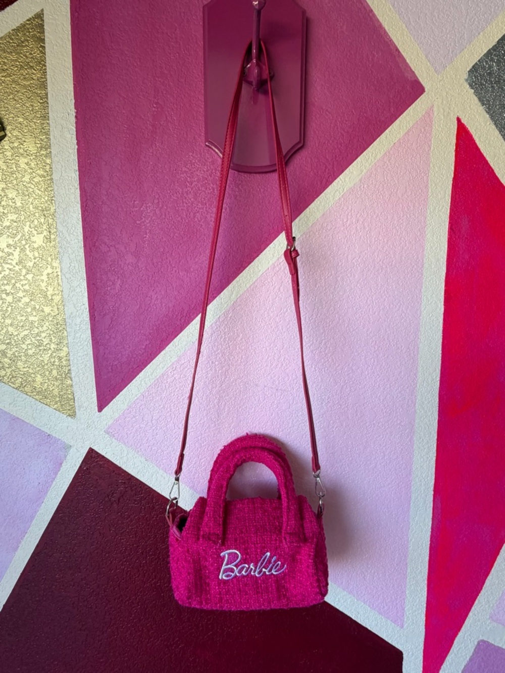 Barbie Hot Pink Bouclé Mini Bag